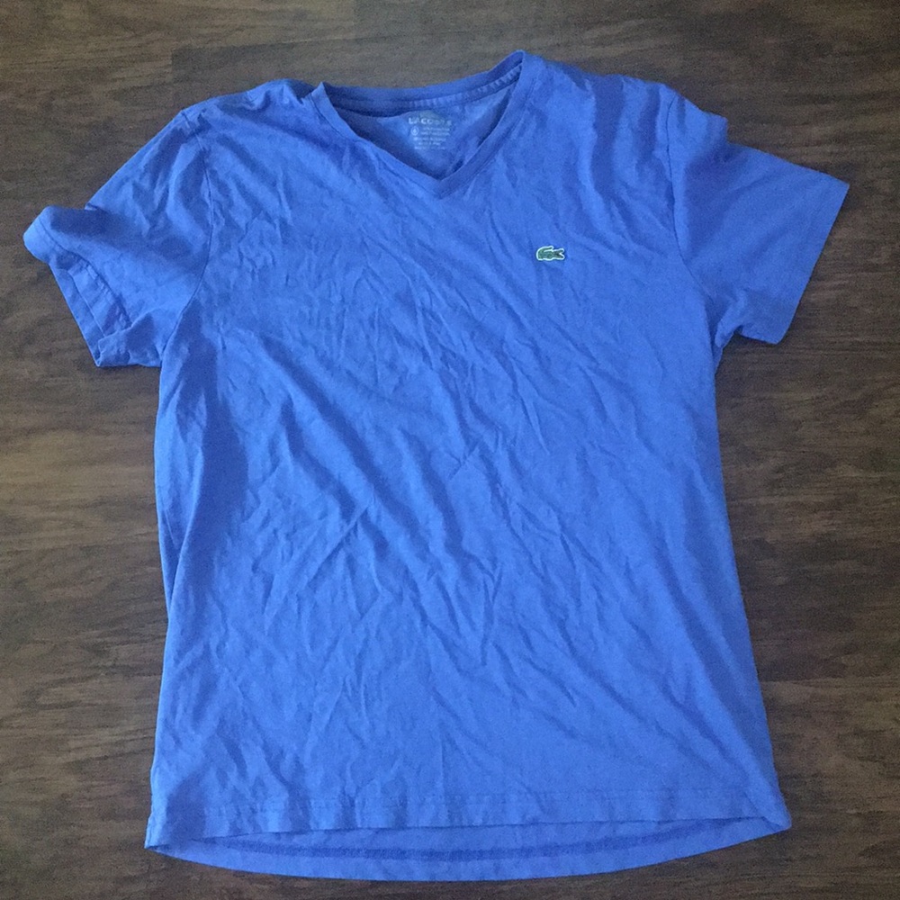 Lacoste blue tee shirt